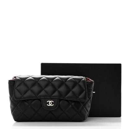 Chanel Lambskin Quilted Flap Cosmetic Case Black 8 of 8