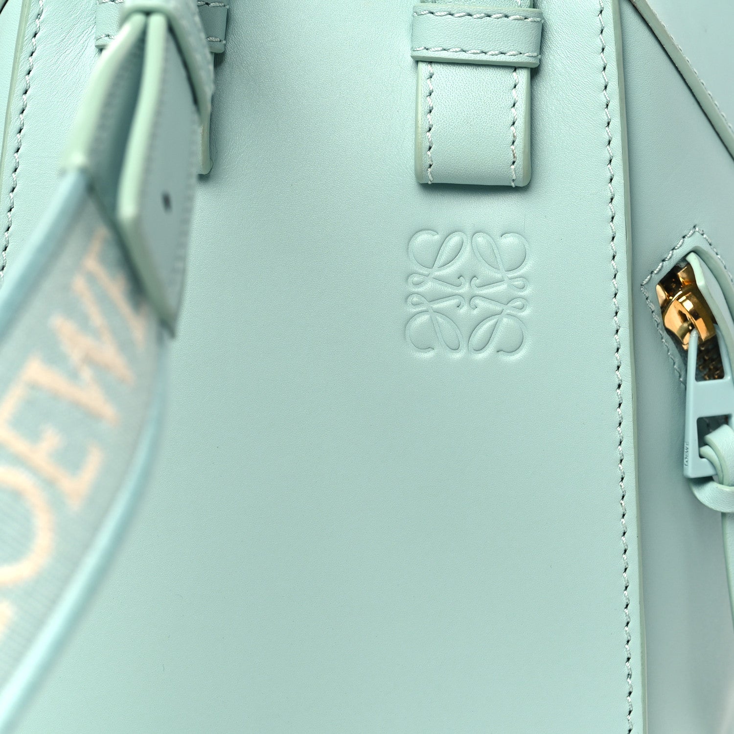 Loewe Satin Calfskin Compact Hammock Shoulder Bag Celadon Glaze 8 of 10