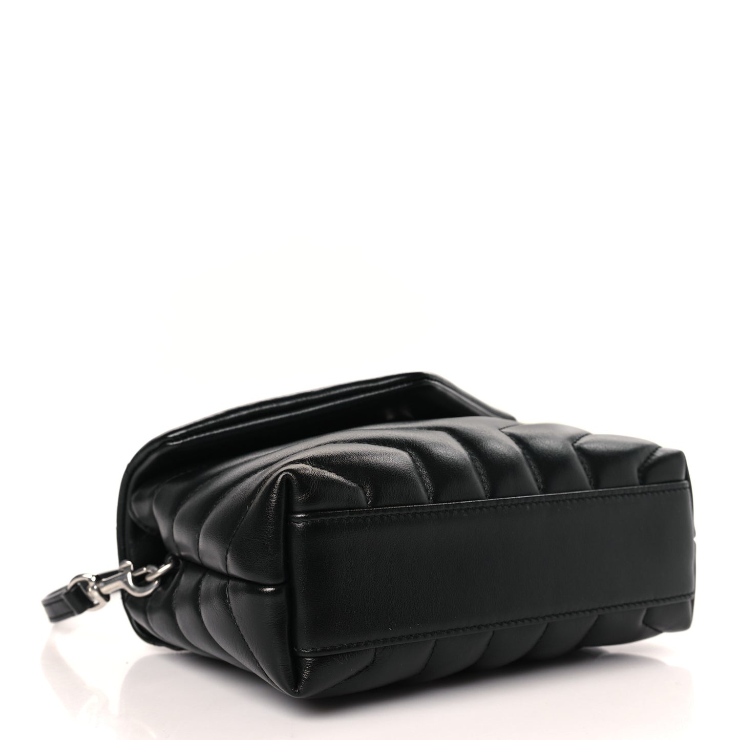 Calfskin Y Quilted Monogram Toy Loulou Crossbody Bag Black