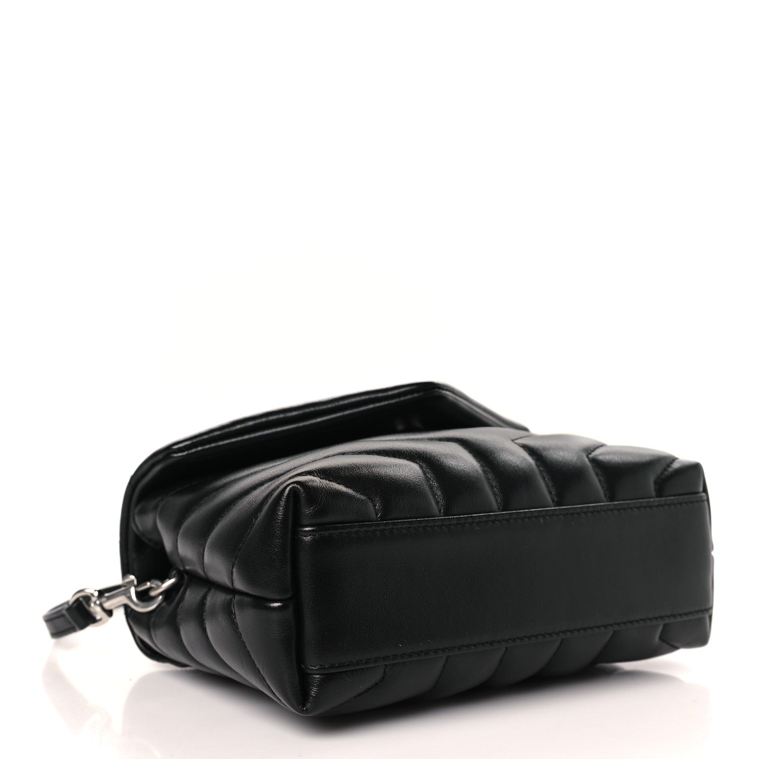 Saint Laurent Calfskin Y Quilted Monogram Toy Loulou Crossbody Bag Black 4 of 9