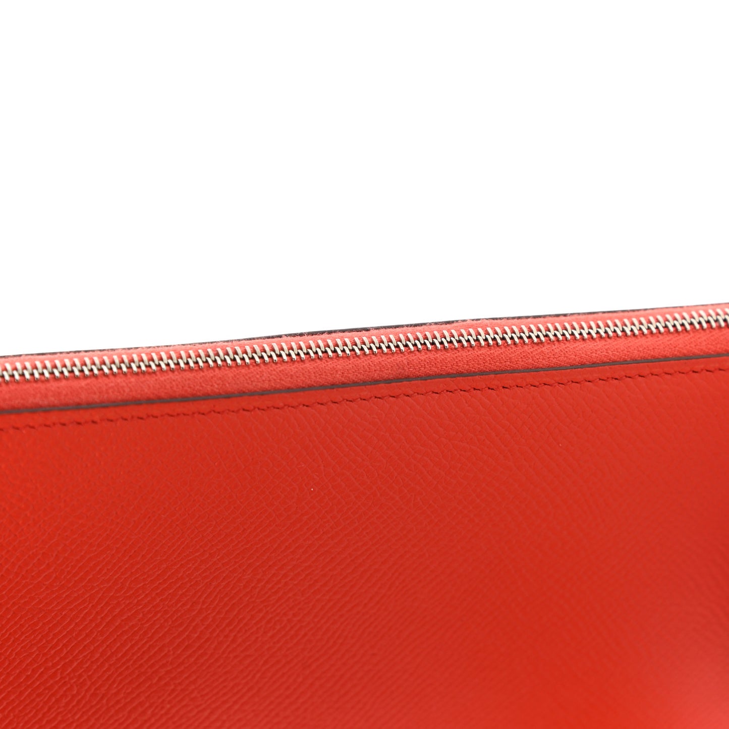 Epsom Silk'in Wallet Orange Poppy Bleu Saint Cyr