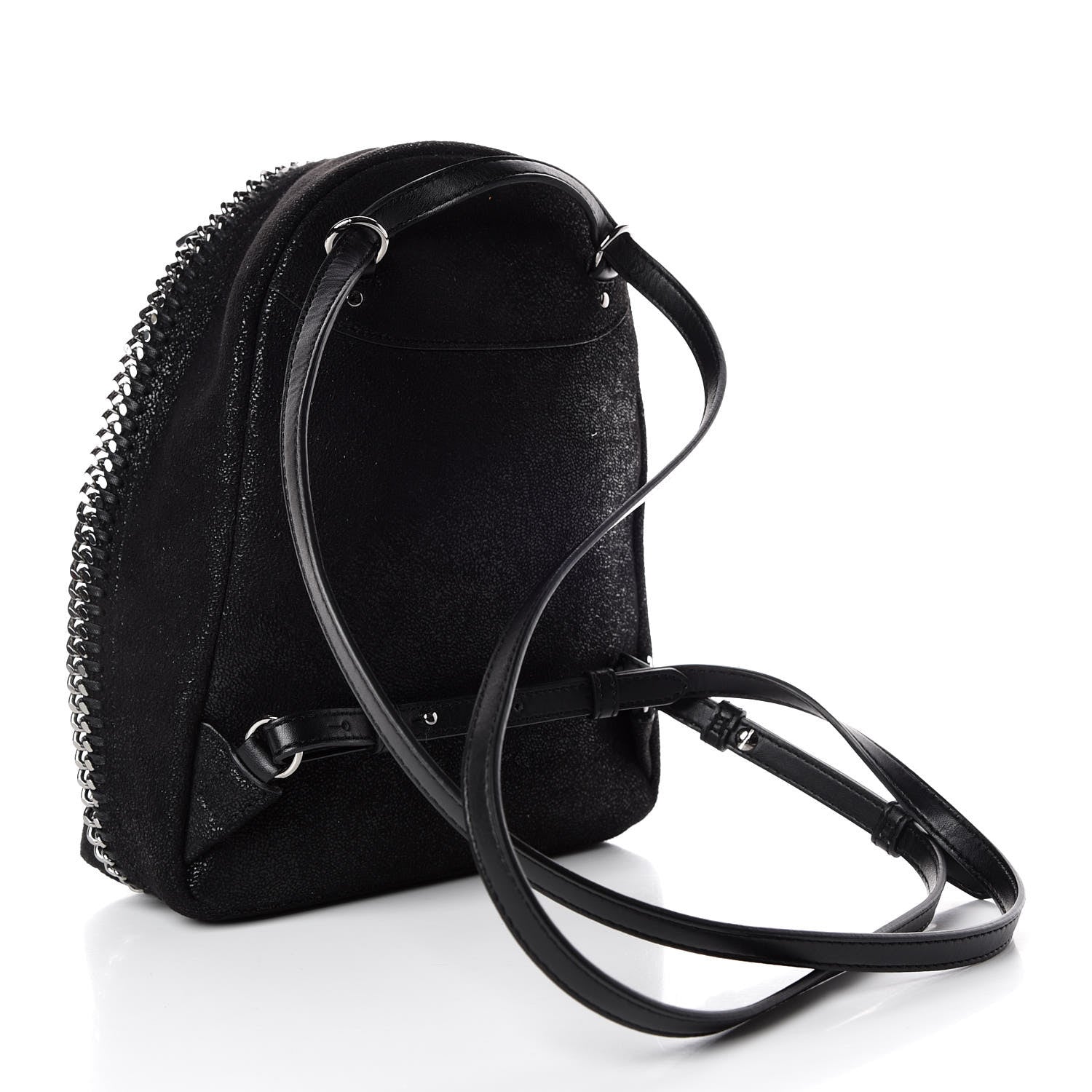 Stella McCartney Shaggy Deer Mini Falabella Backpack Black 3 of 9
