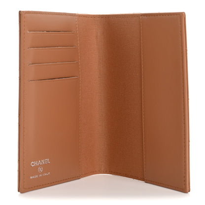 Chanel Calfskin Quilted Passport Holder Wallet Brown 5 of 8