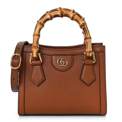 Gucci Wonka Grain Calfskin Mini Diana Tote Bag Cuir Yellow Fluo 1 of 9