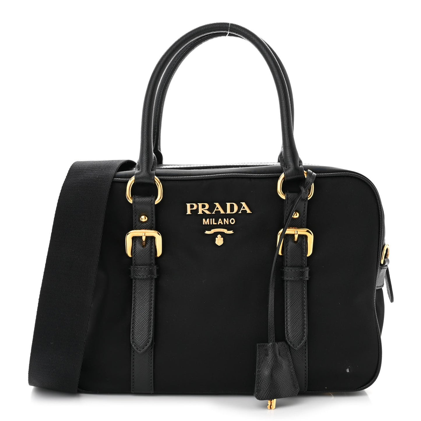 Tessuto Nylon Saffiano Bauletto Black