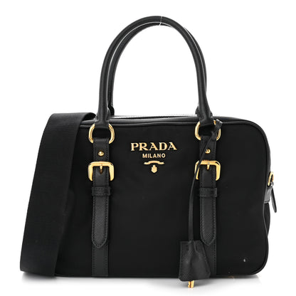 Prada Tessuto Nylon Saffiano Bauletto Black 1 of 14