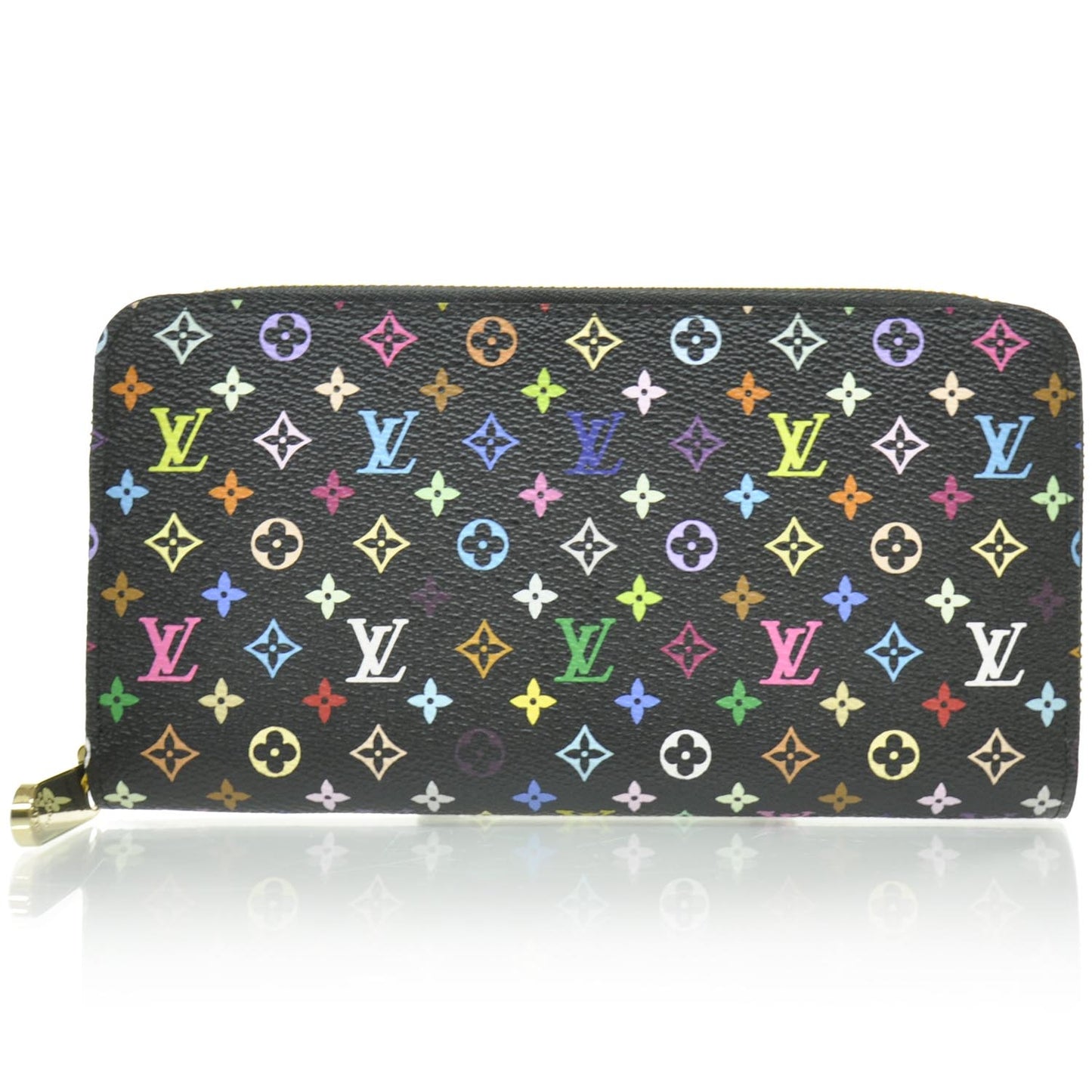 Monogram Multicolor Zippy Wallet Black Violet