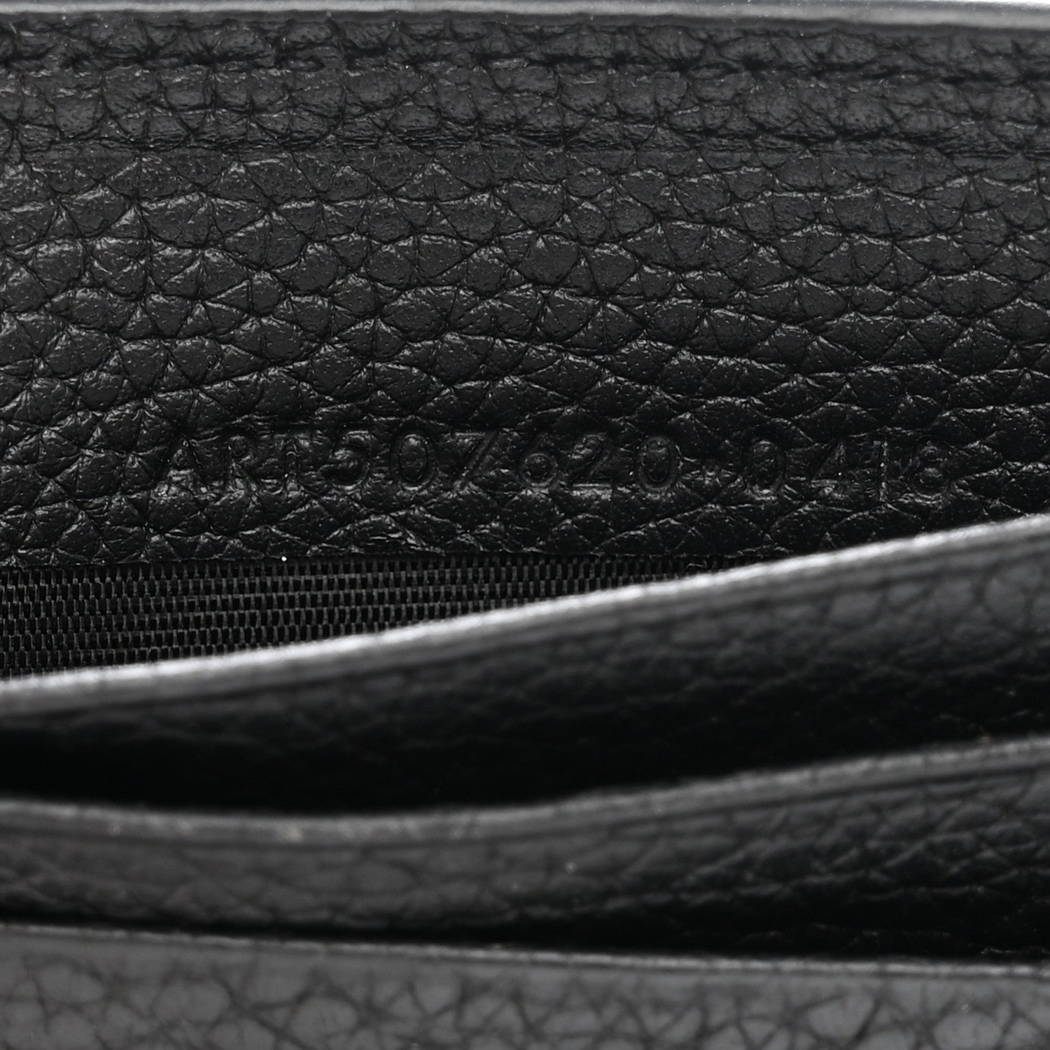 Saint Laurent Grained Calfskin Sac De Jour Compact Wallet Black 7 of 8