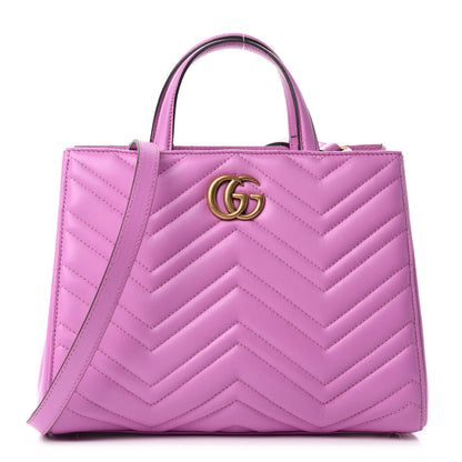 Gucci Calfskin Matelasse Small GG Marmont Tote Candy Mousse 1 of 10