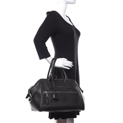 Marc Jacobs Textured Calfskin Medium Incognito Satchel Black 2 of 11