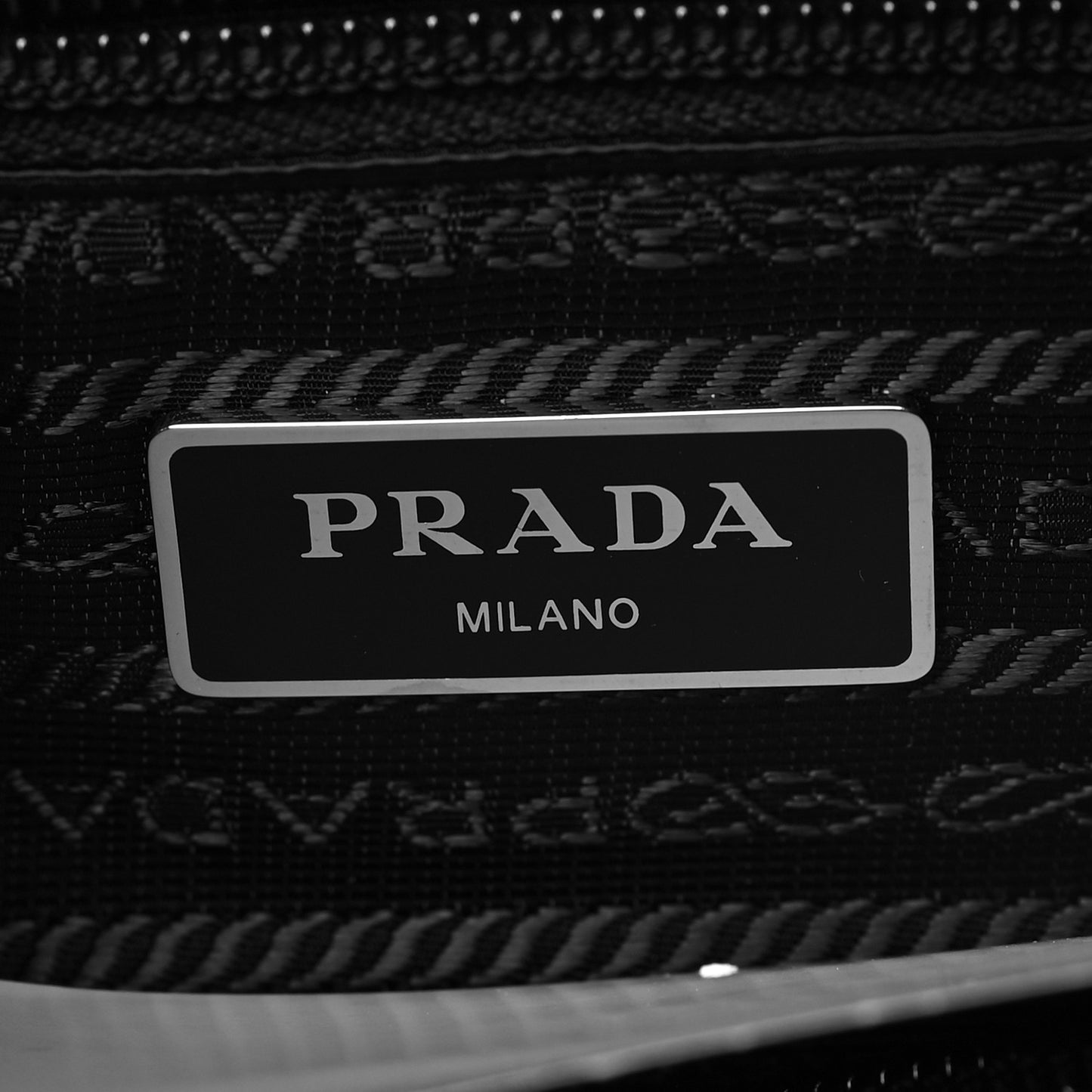 Nylon Saffiano Flat Messenger Bag Black