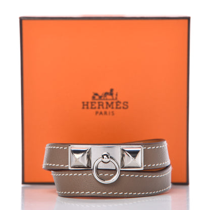 Hermes Swift Rivale Double Tour Bracelet S Etoupe 7 of 7