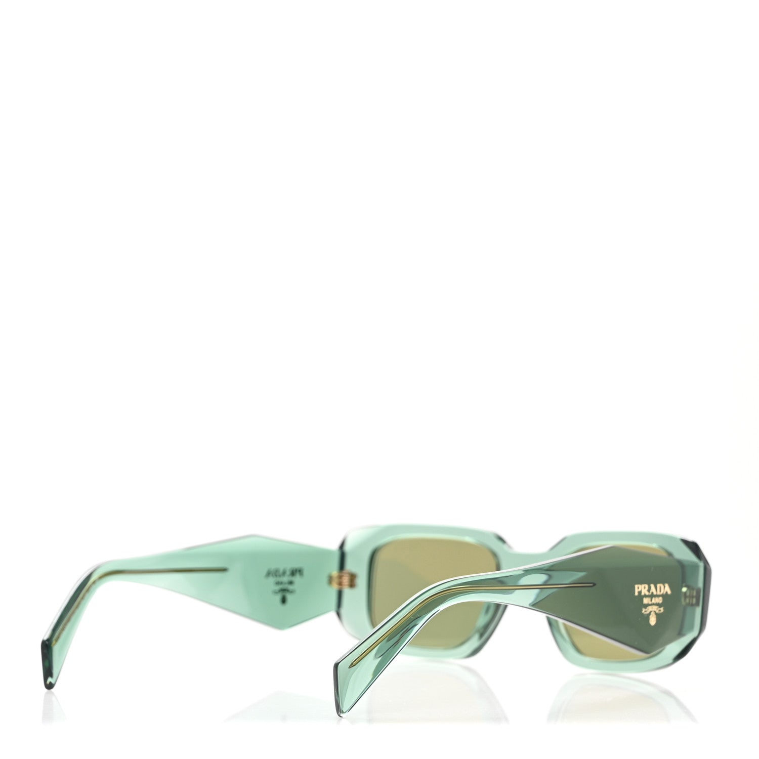 Prada Acetate Symbole Sunglasses SPR 17W Sage Green 4 of 8