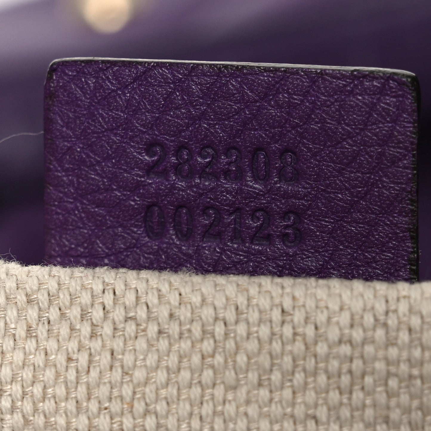 Pebbled Calfskin Large Soho Shoulder Bag Shine Purple