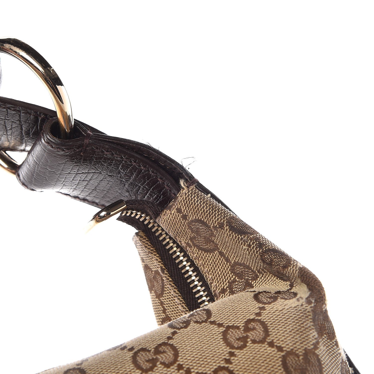 Gucci Monogram Medium Horsebit Chain Hobo Dark Brown 14 of 16