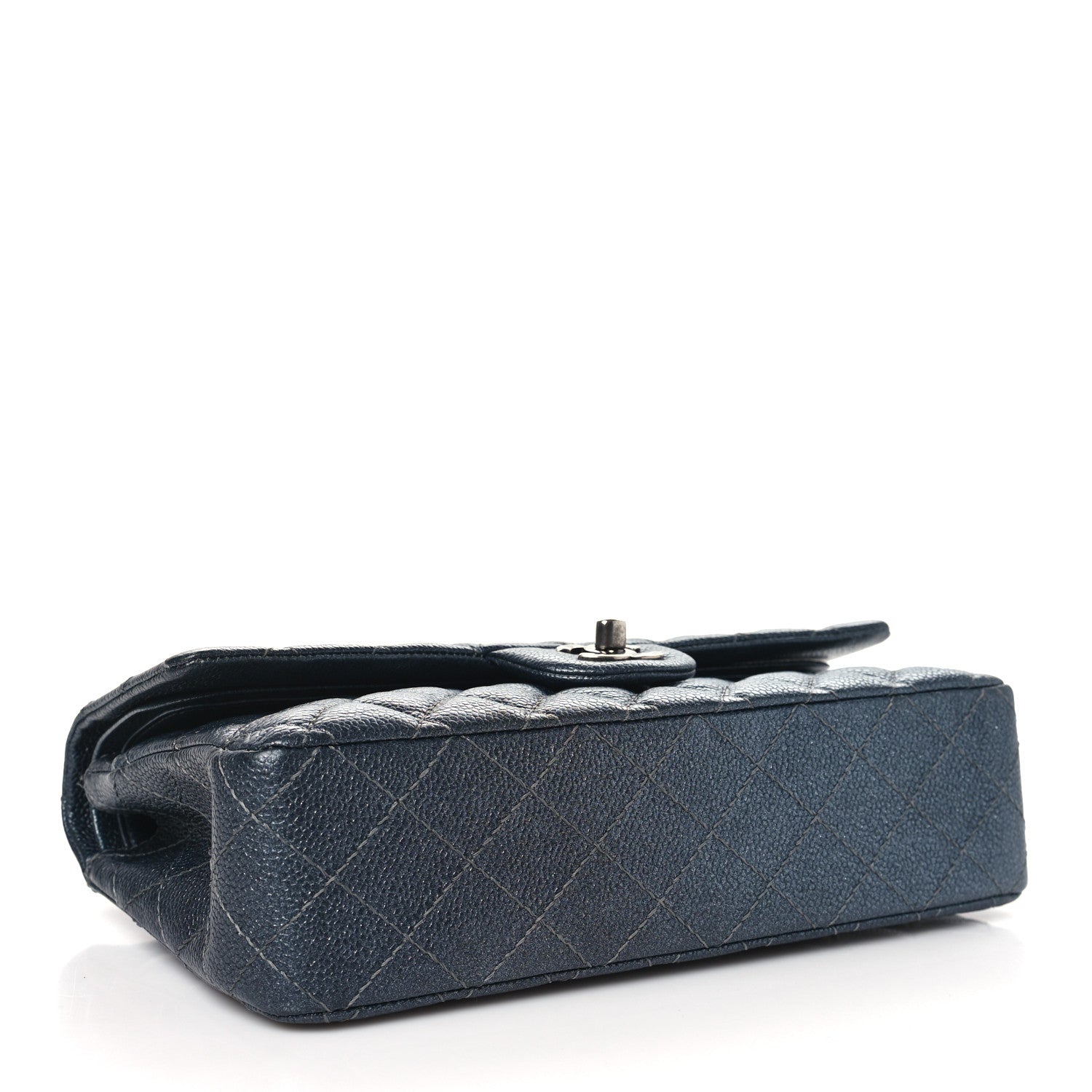 Chanel Pearly Caviar Quilted Medium Double Flap Grey 4 of 10