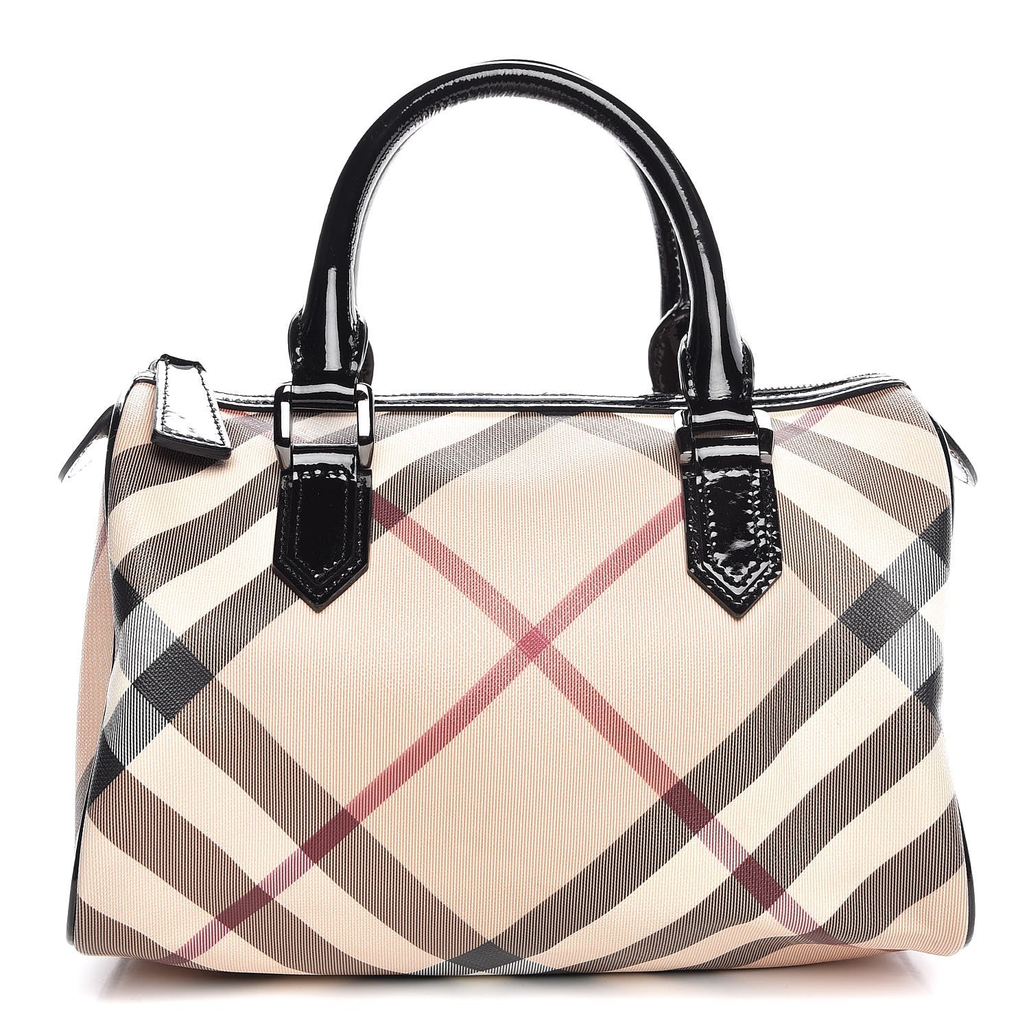 Burberry Supernova Check Patent Small Chester Bowling Bag 1 of 10