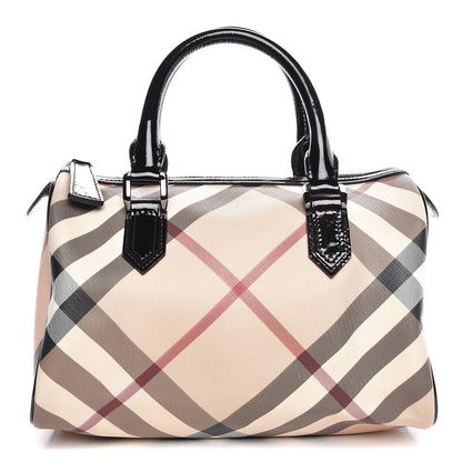 Burberry Supernova Check Patent Small Chester Bowling Bag 1 of 10