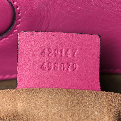 Gucci GG Supreme Monogram Linea A Foldover Tote Beige Hibiscus Red New Rosette 7 of 13