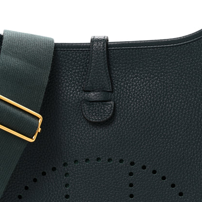 Hermes Taurillon Clemence EVELYNE III PM Vert Cypress 8 of 12