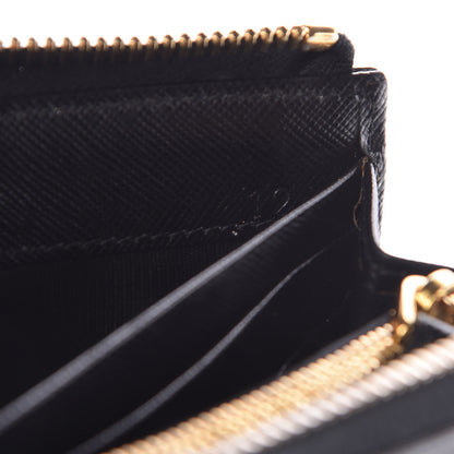 Prada Saffiano Zip Around Wallet Black 7 of 7