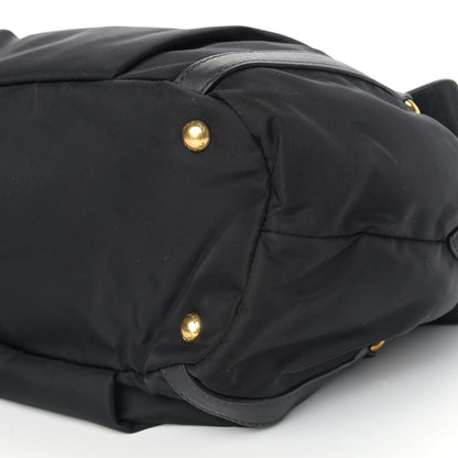 Prada Tessuto Nylon Soft Calf Tote Black 10 of 12