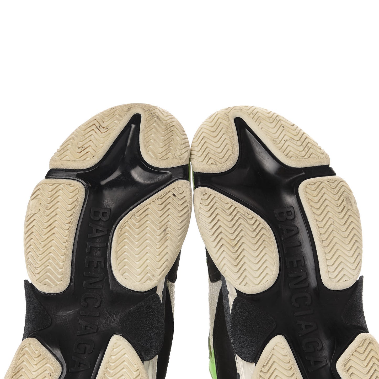 Fabric Mesh Womens Triple S Sneakers 39 White Green Fluo Black