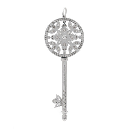 Tiffany Platinum Diamond Garden Key Pendant 3 of 4