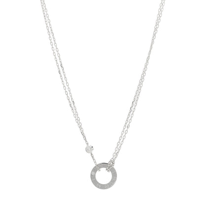 Cartier 18K White Gold 2 Diamond LOVE Necklace 1 of 4