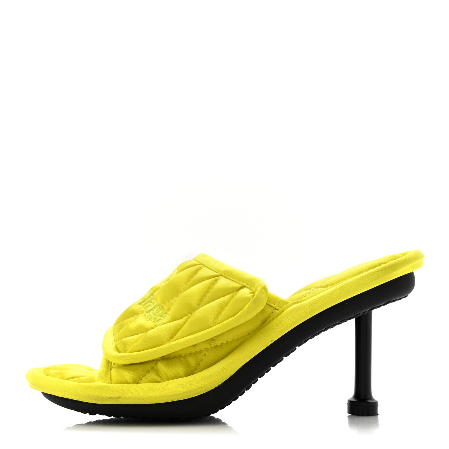 Balenciaga Satin Quilted Home 80mm Sandals 36 Lime 1 of 10