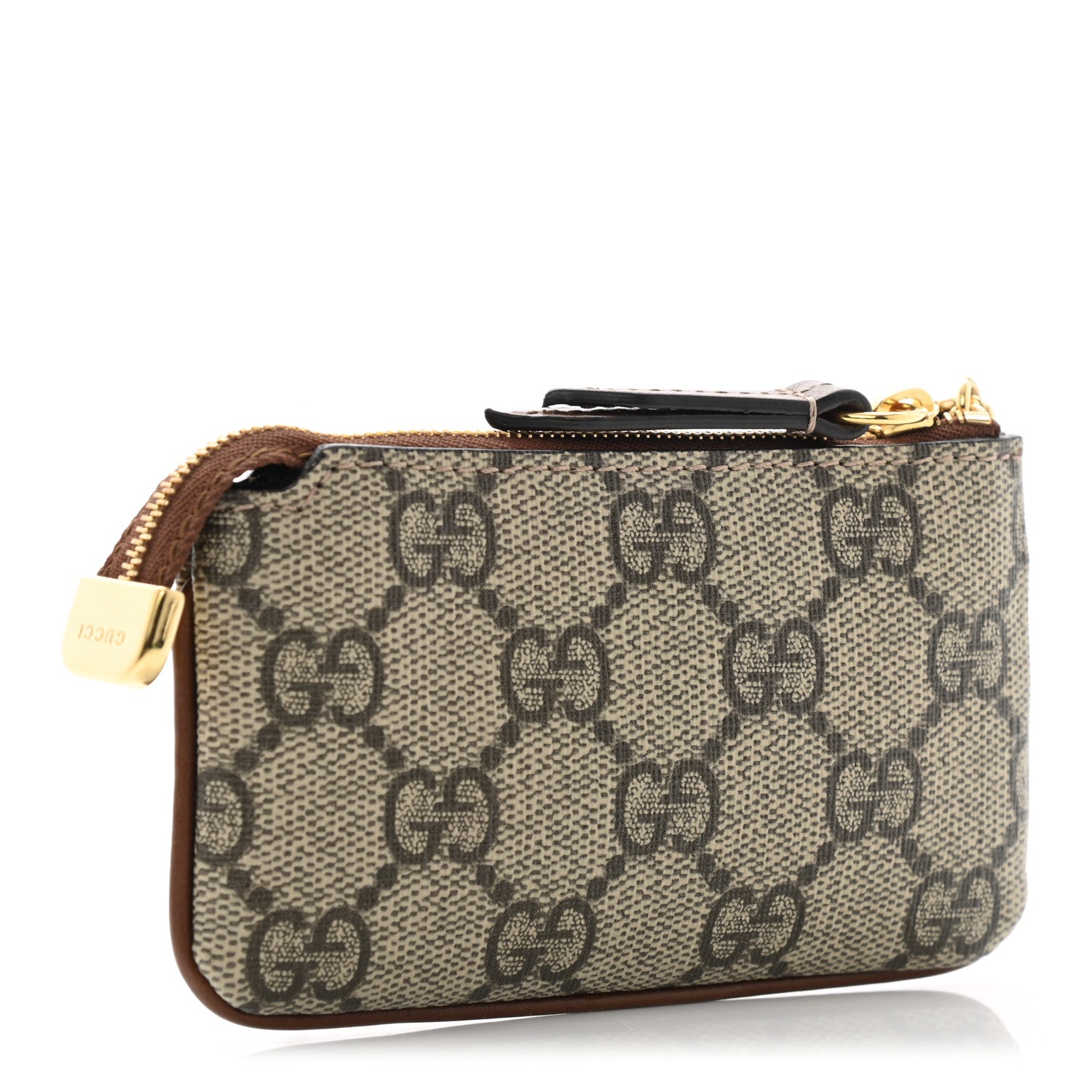 Gucci GG Supreme Monogram Key Case Beige Ebony Cuir 3 of 7