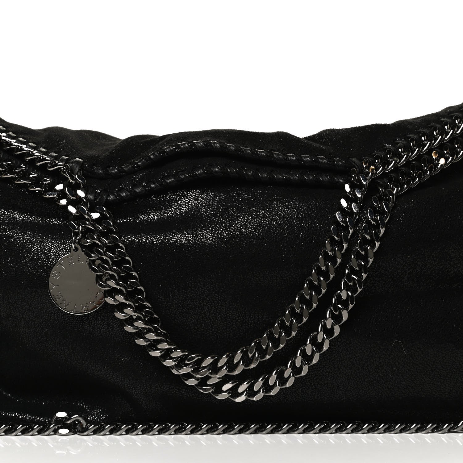 Stella McCartney Shaggy Deer Falabella Fold Over Tote Black 7 of 11