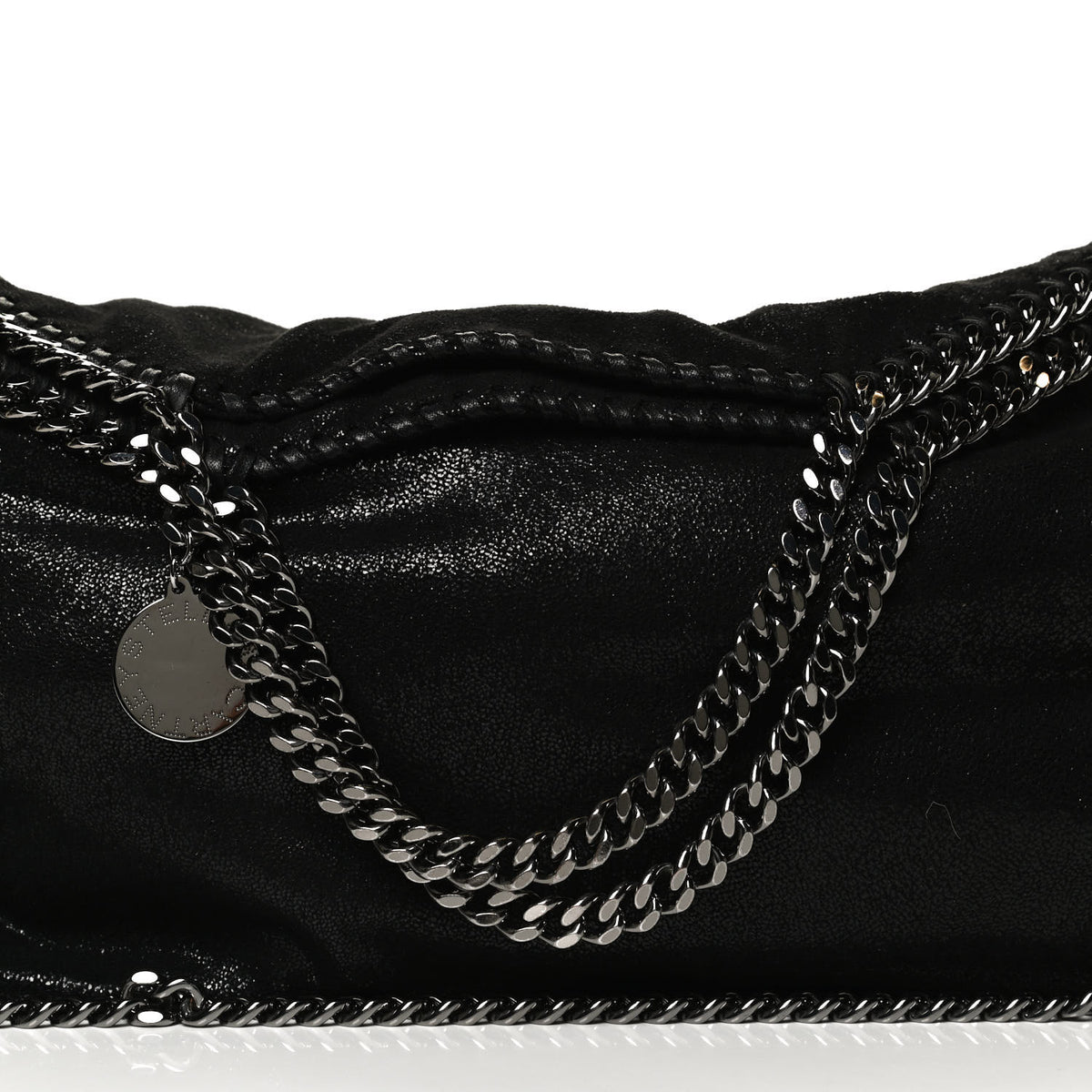 Stella McCartney Shaggy Deer Falabella Fold Over Tote Black 7 of 11