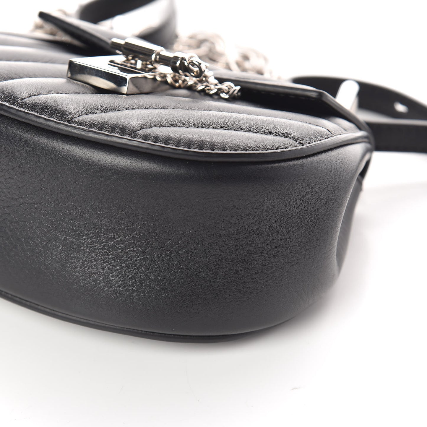 Calfskin Quilted Nano Drew Bijou Shoulder Bag Black