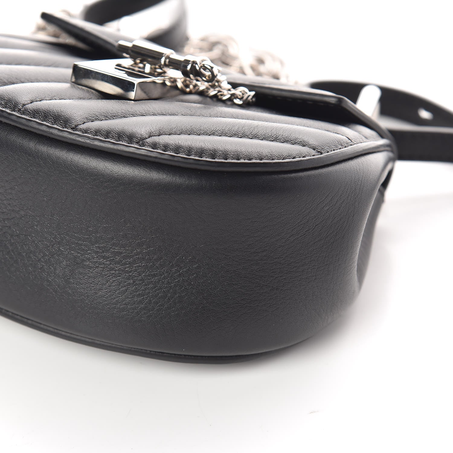 Chloe Calfskin Quilted Nano Drew Bijou Shoulder Bag Black 9 of 9