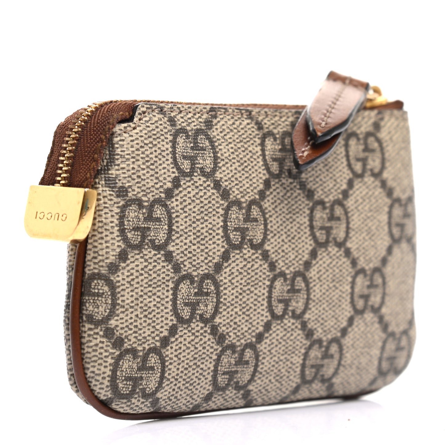 GG Supreme Monogram Key Case Brown