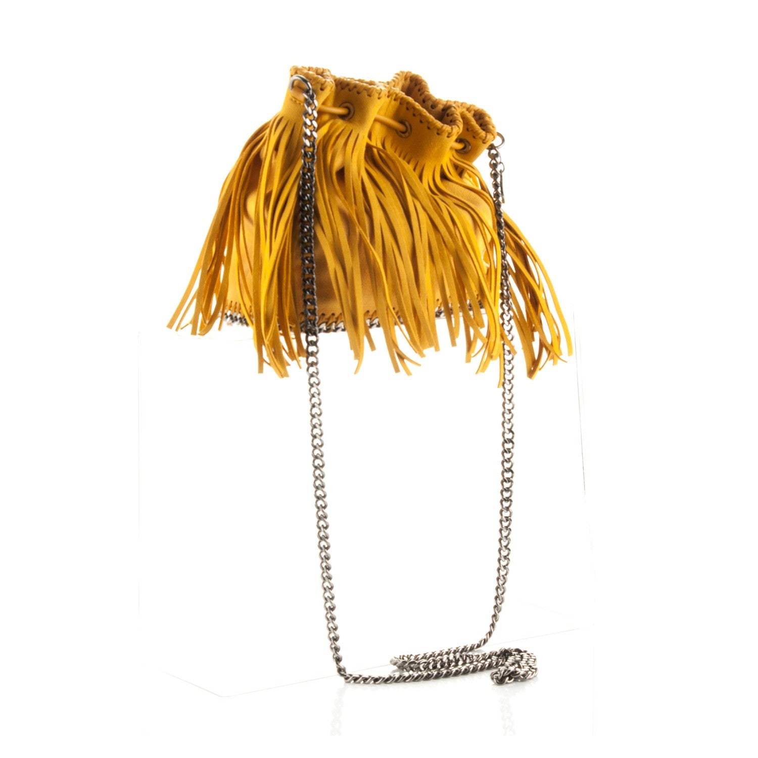 Stella McCartney Shaggy Deer Fringe Falabella Bucket Bag Sun 3 of 7