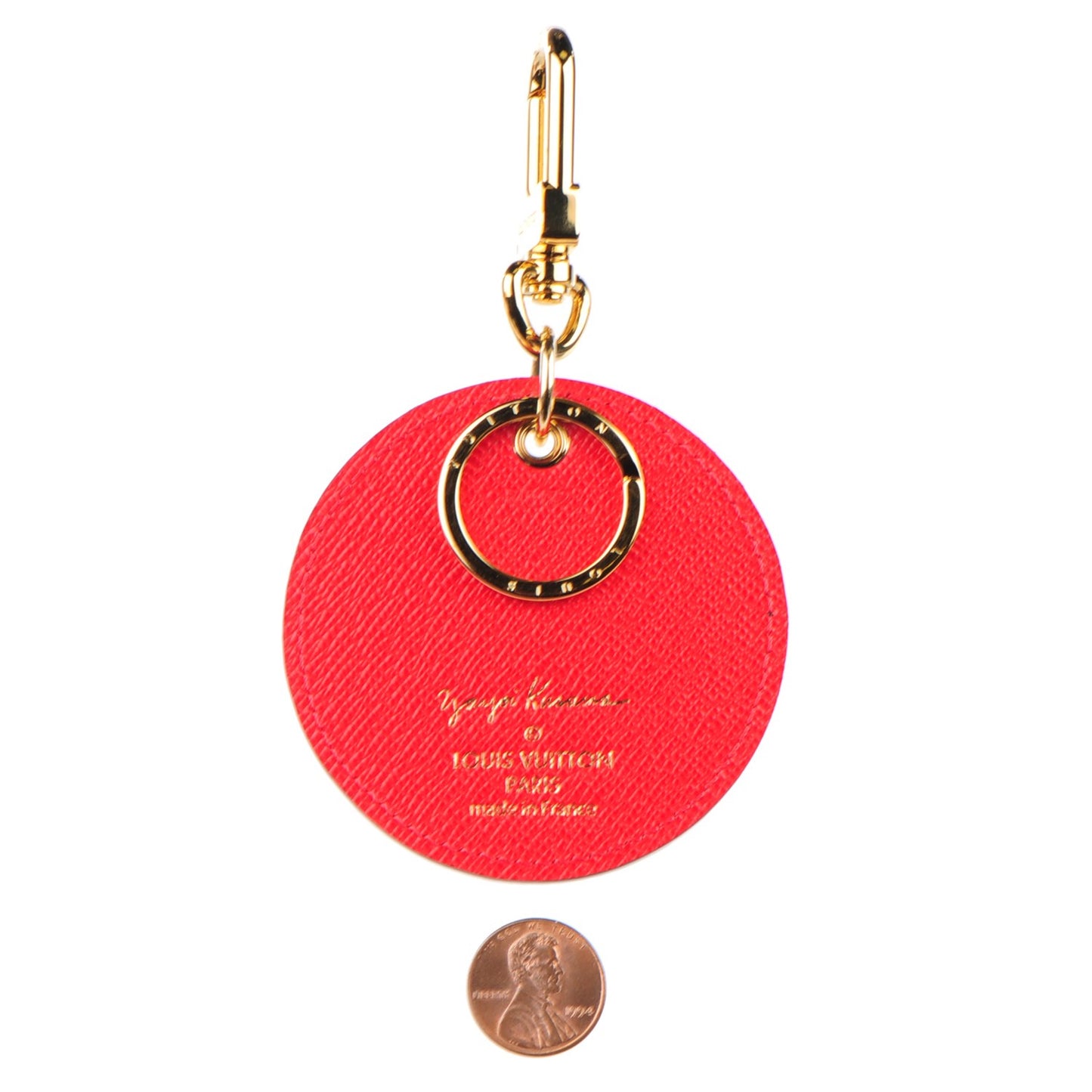Monogram Kusama Pumpkin Dots Key Holder Red