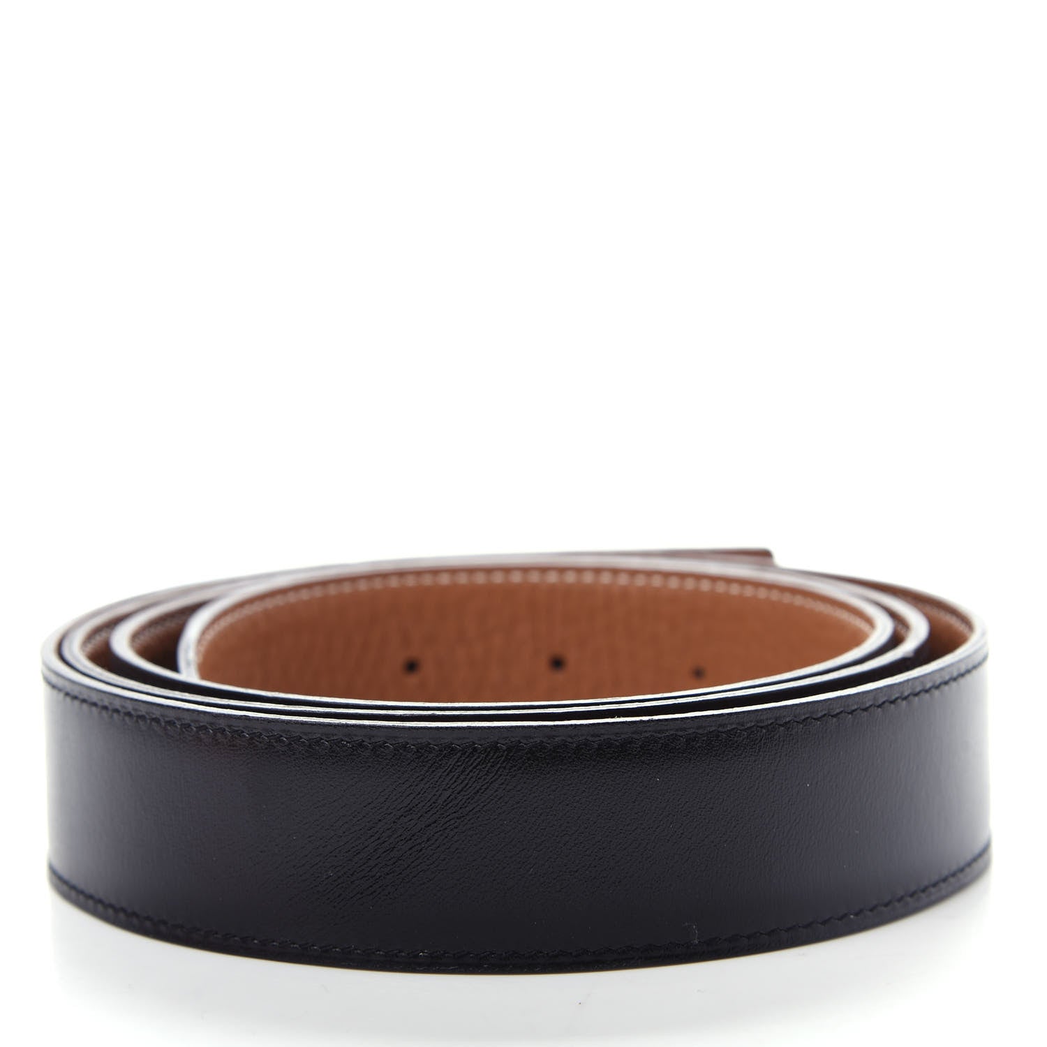 Hermes Box Togo 32mm Belt Strap 115 Black Gold 2 of 7