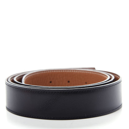 Hermes Box Togo 32mm Belt Strap 115 Black Gold 2 of 7