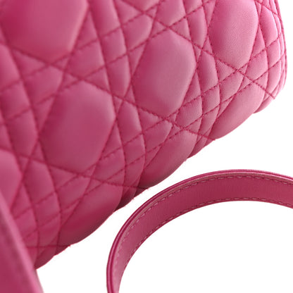 Christian Dior Lambskin Cannage Medium Lady Dior Fuchsia 16 of 16