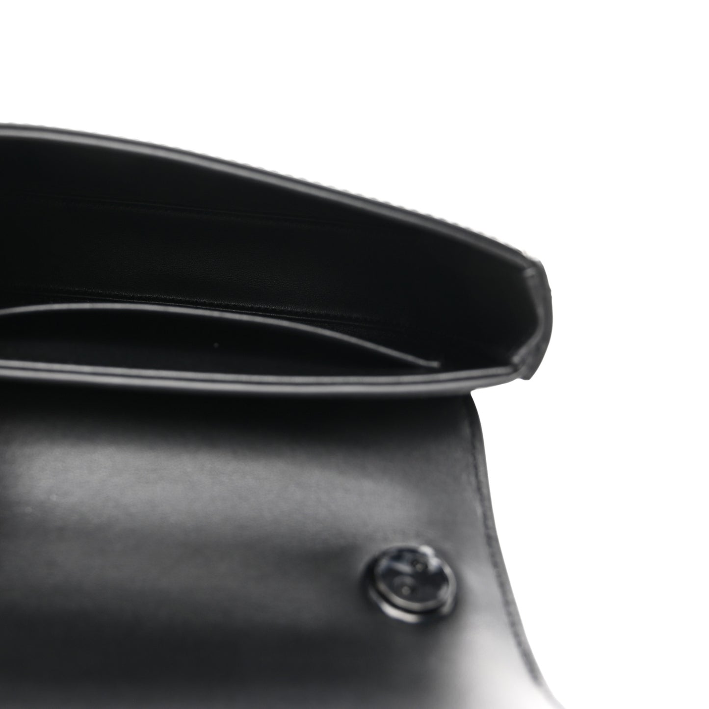 Patent Calfskin Triomphe Small Besace Marley Black