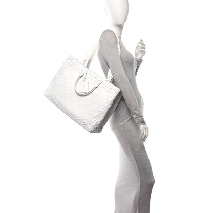 Louis Vuitton Calfskin LV Ornament Sac Plat 24H Optic White 2 of 9