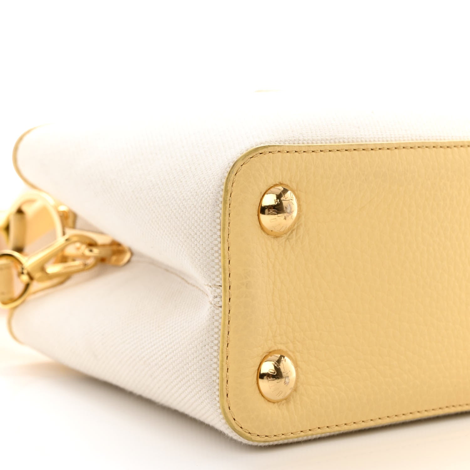 Louis Vuitton Canvas Taurillon Capucines BB Plume Yellow 8 of 10