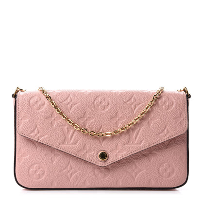 Louis Vuitton Empreinte Pochette Felicie Chain Wallet Rose Poudre 1 of 11