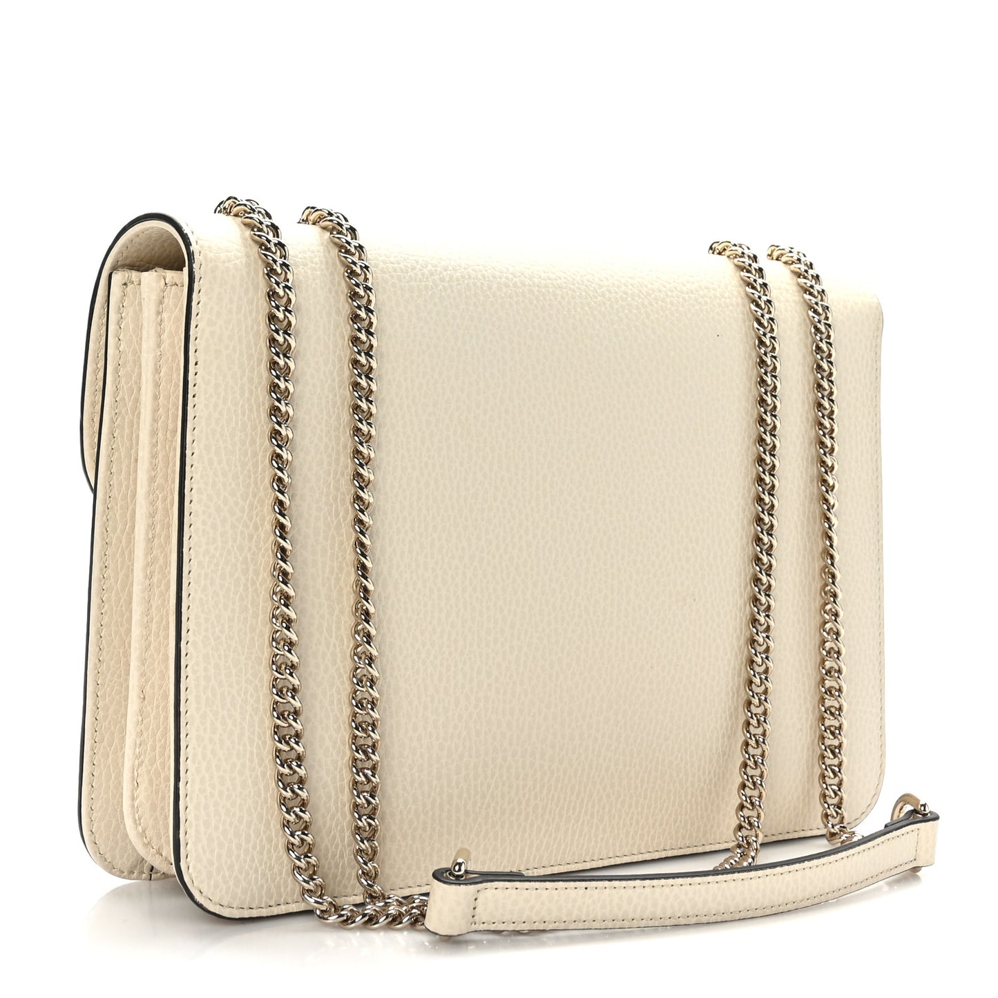 Dollar Calfskin Interlocking G Shoulder Bag Ivoire