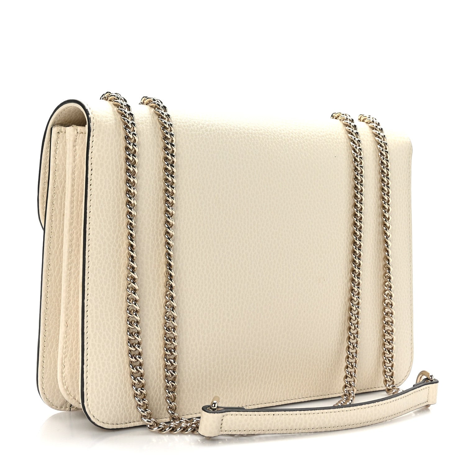 Gucci Dollar Calfskin Interlocking G Shoulder Bag Ivoire 3 of 10