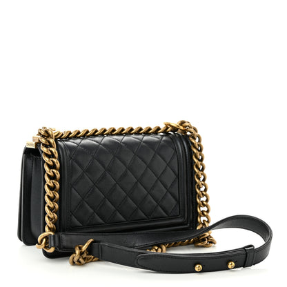 Chanel Lambskin Quilted Small Boy Flap Black 2 of 10