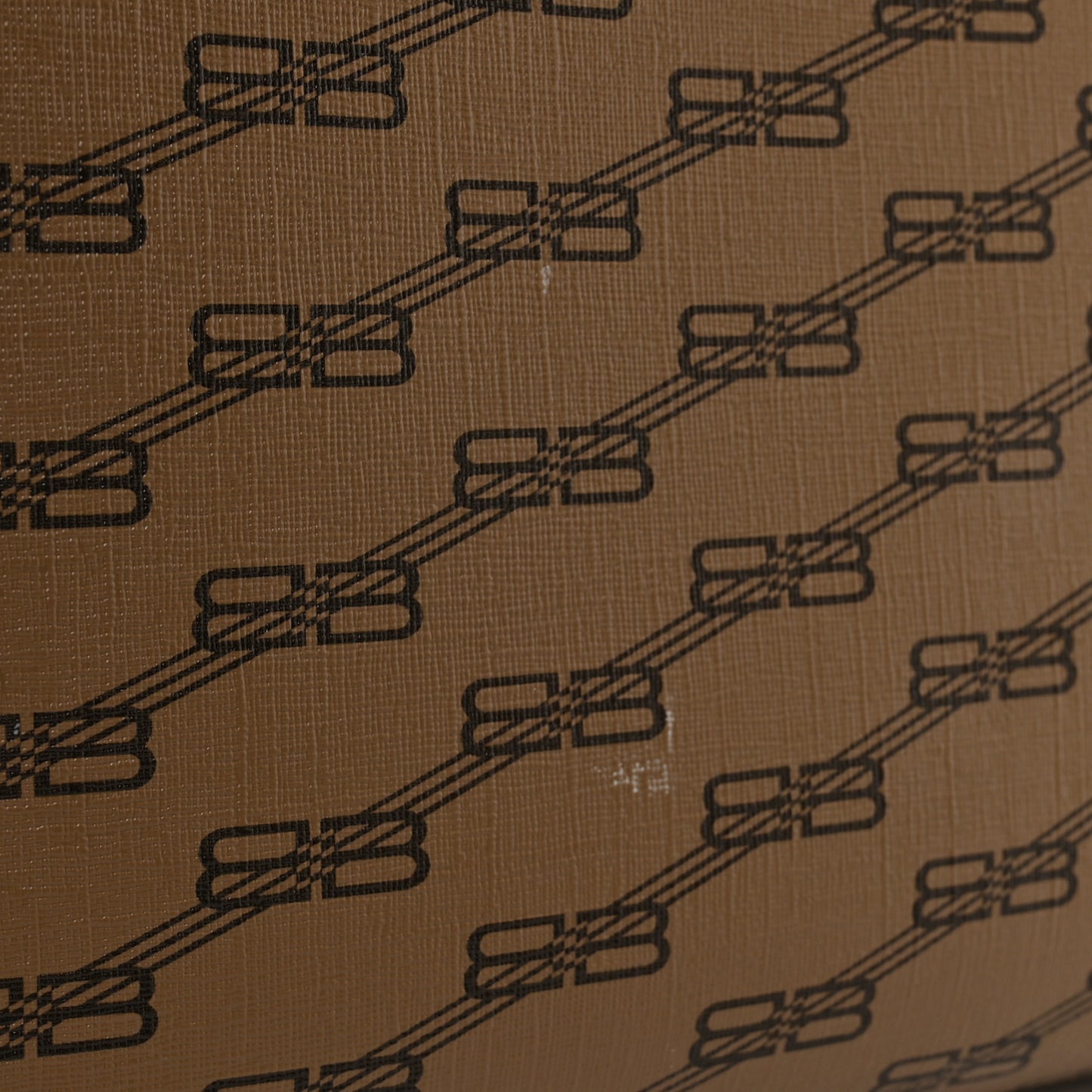 Coated Canvas BB Monogram Large Signature East West Shopper Bag Beige Brown