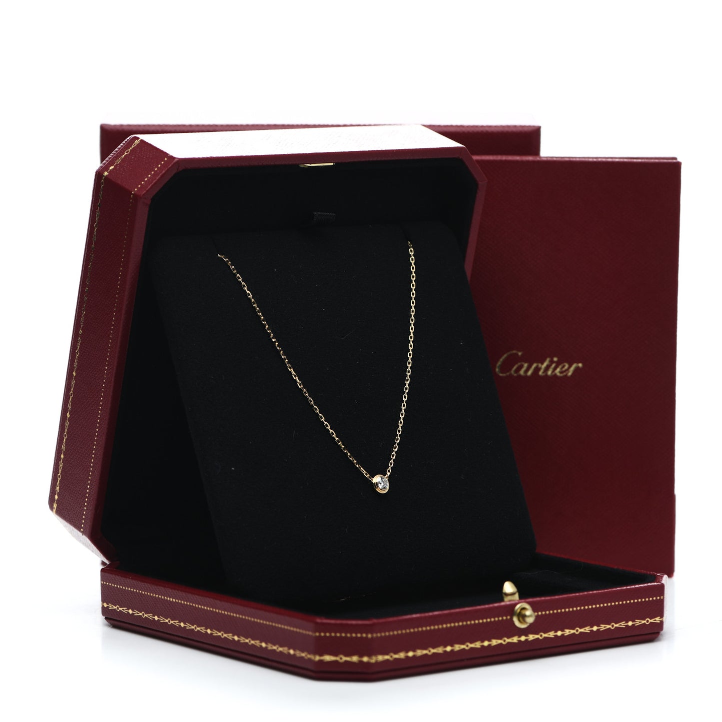 18K Yellow Gold Diamond LM D'Amour Pendant Necklace